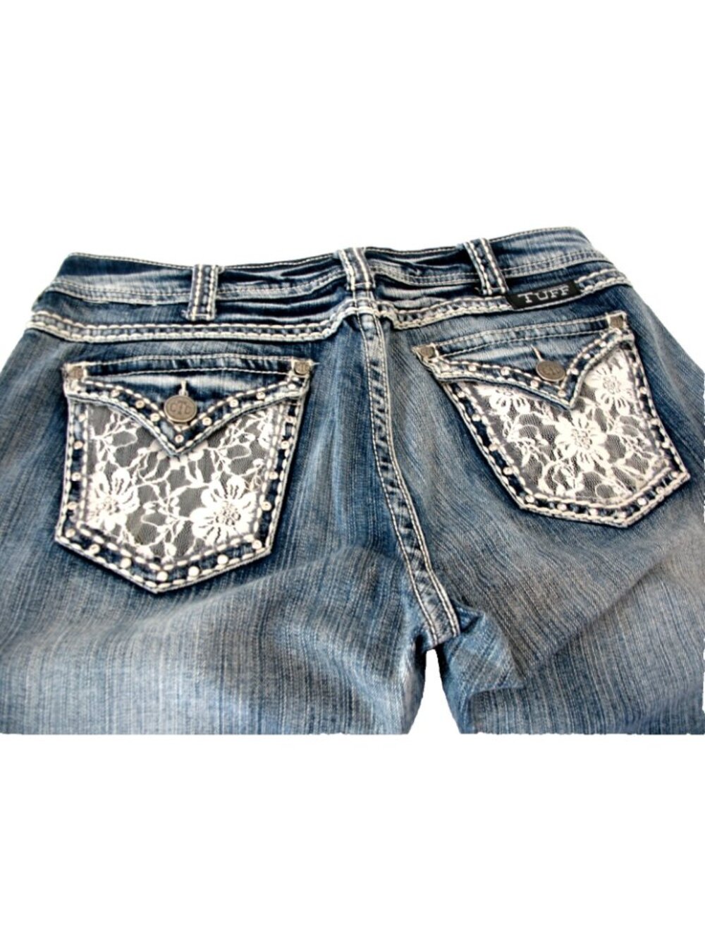 Cowgirl Tuff Jeans Women's "Lacy Cream" 27x33 Country Western View 3